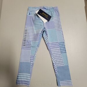 Polo Ralph Lauren NWT Toddler Girls Gingham Leggings.
